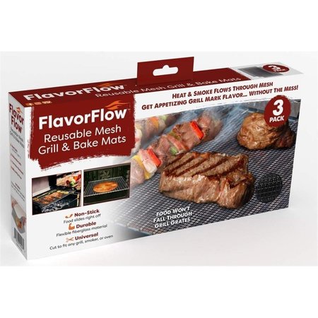 NOVEL BRANDS Flavor Flow Reusable Mesh Grill and Bake Mats FLF-MC6